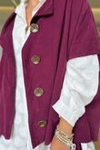 Made in Italy Cooper Needlecord Cap Sleeve Jacket Beetroot
